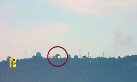 Images released by Hezbollah of the Mt Meron base.