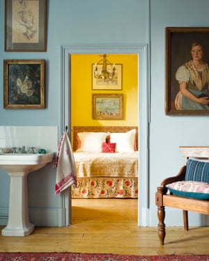 ‘There is a mathematical structure that creates order’: a bedroom seen from the bathroom.