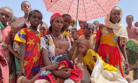 Displaced people in Tigray, Ethiopia in May 2022.