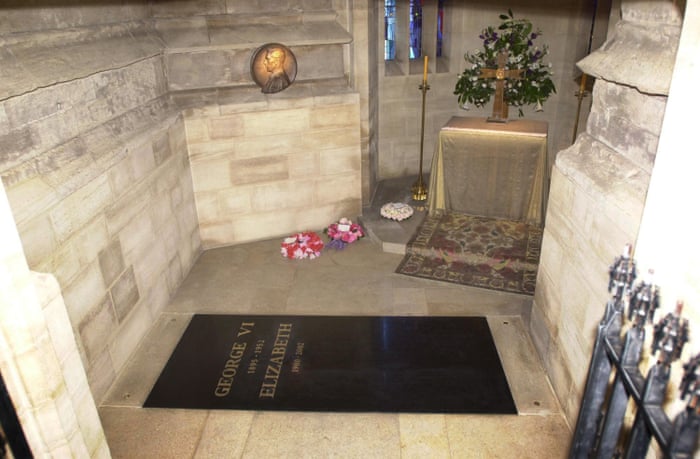 The George VI Memorial Chapel in St George’s Chapel, Windsor, where Elizabeth II will be buried later on Monday.