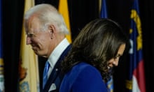 Joe Biden and Kamala Harris in Delaware in August 2020