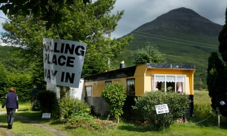 A polling station on the Isle of Mull