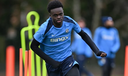 Tyrique George during a training session at Chelsea