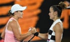 Ashleigh Barty overcomes injury scare to reach Australian Open last 16