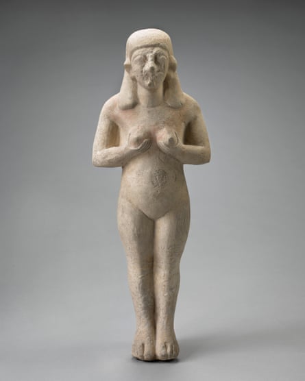 Egyptianised statuette of Aphrodite-Astarte Golgoi-Ayios Photios, Cyprus c. 600-550 BC