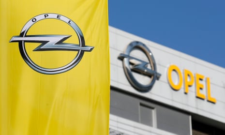 the Opel flag at its HQ