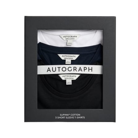M&S Autograph3 Pack Pure Supima® Cotton T-shirts