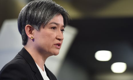 Penny Wong, who wrote that Donald Trump had expressed view ‘counter to what are core values for most Australians’.