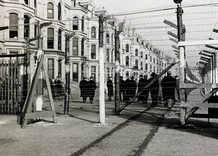 An internment camp on the Isle of Man in 1941.