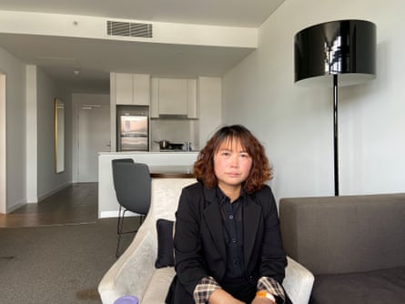 Lihong Wei is the window of Xiaojun Chen, a delivery gig worker who died on the job in Australia, October 2020.