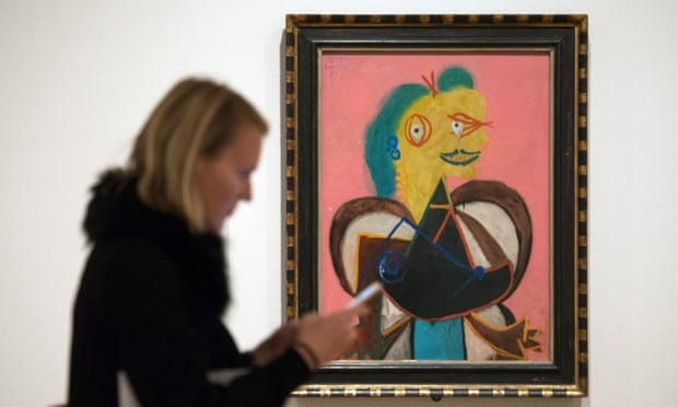 One of the artworks shown as part of the Picasso exhibition at the National Portrait Gallery in 2016.