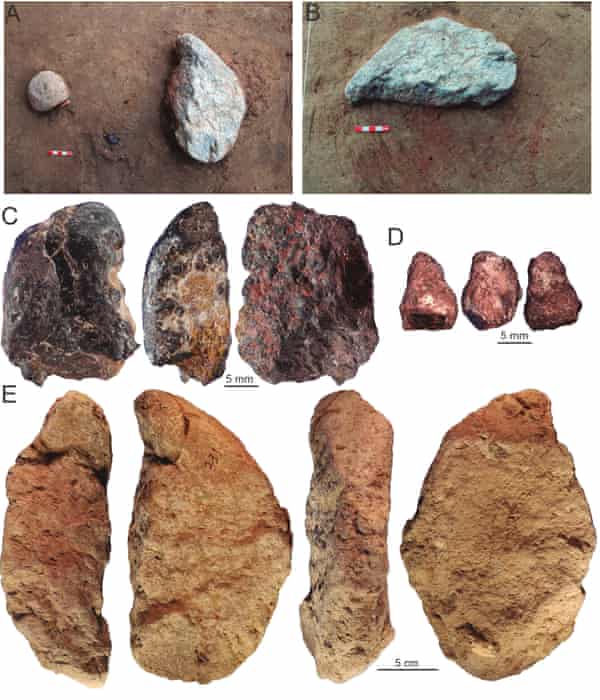 Researchers recovered 382 blade-like stone tool artefacts from the site