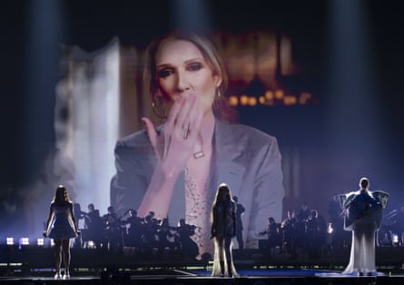 Former Eurovision winner Celine Dion appeared during Tuesday’s semi-final via a specially recorded video.