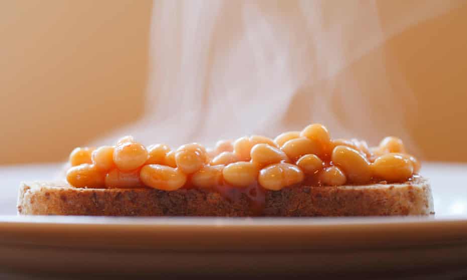 An enduring classic – baked beans on toast.