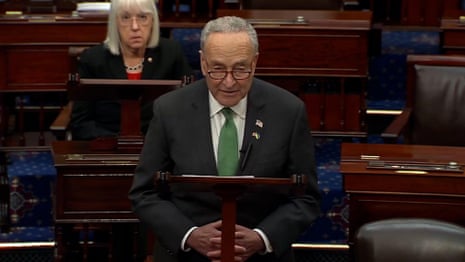 Chuck Schumer hails bipartisanship as foreign aid bill heads for passage – video