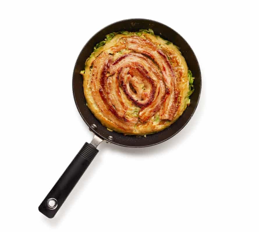 How to make the perfect okonomiyaki: step 5 flip and fry