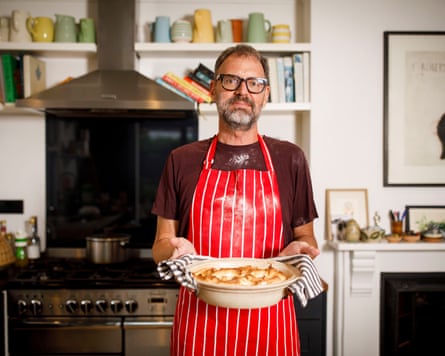 Tim Dowling holds his Queen of puddings