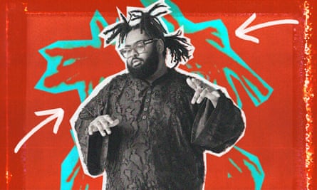 Composite image of Sudanese-British artist Elmiene.