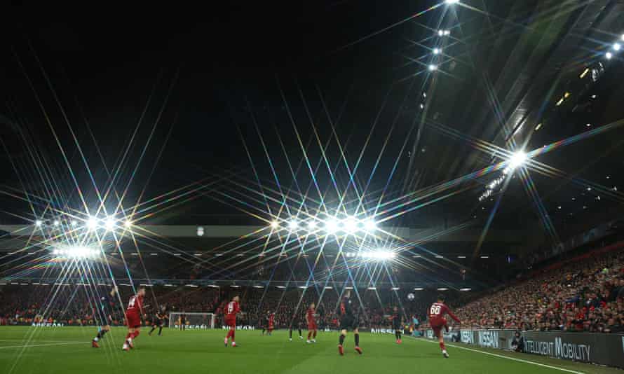 Trent Alexander-Arnold clears the ball during the game