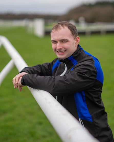 Sean Bowen leaning over a rail at Exeter racecourse