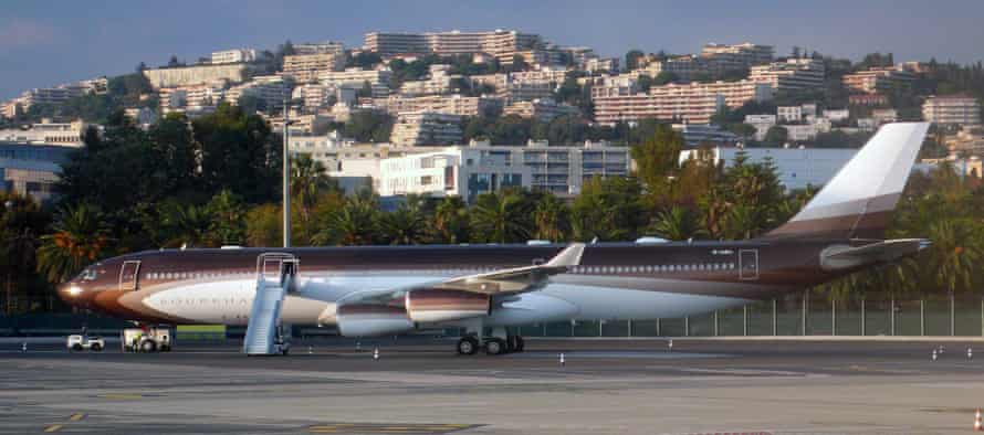 An Airbus A340 linked to the Uzbekistan-born billionaire Alisher Usmanov.