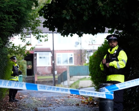 The scene in Crumpsall on Friday morning