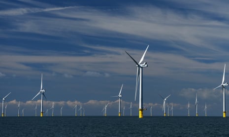 A wind farm off the coast of Sussex.