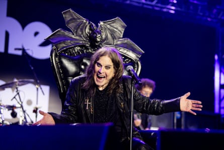 Ozzy on stage at the Back to the Beginning show.