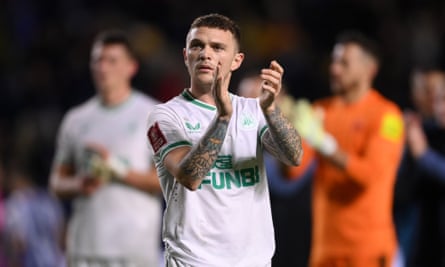Kieran Trippier applauds Newcastle’s fans after FA Cup defeat at Sheffield Wednesday