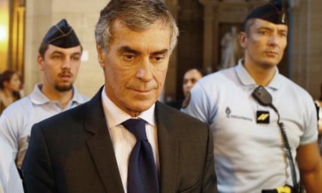 Jérôme Cahuzac  leaves court in Paris during his hearing