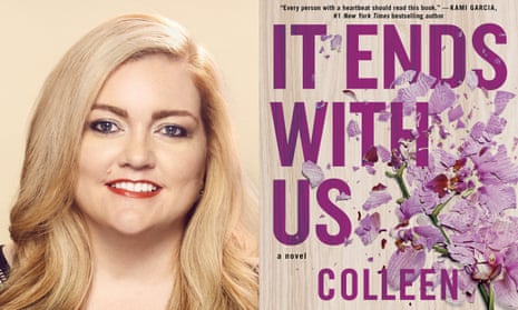 Colleen Hoover, pictured with her book It Ends With Us.