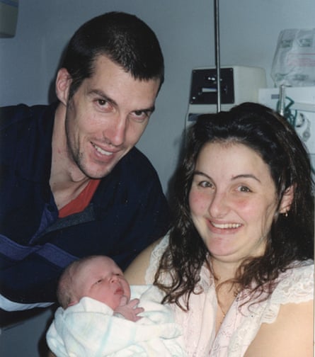 Julie Godwin and Mick as new parents