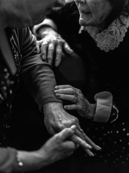 Josie and Lynn chat at the Never Say Die pub.