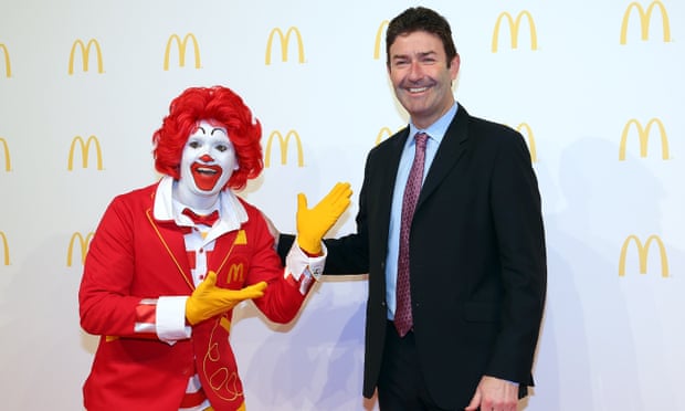 McDonald’s boss Steve Easterbrook earned $21.7m last year. The median worker wage at the fast-food giant was $7,017.