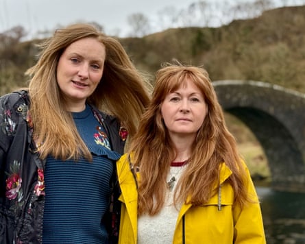 Nicholson (left) and McKenzie beside Clachan Bridge