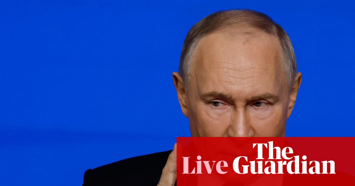 Ukraine war live: Putin praises Trump in lengthy speech as Zelenskyy welcomes EU’s €90bn loan