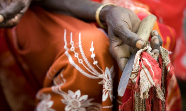 A Unicef handout picture showing the tool with which a former practitioner performed FGM.
