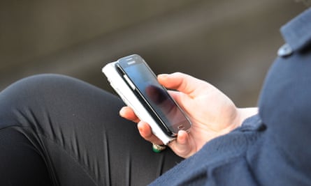 A woman using a mobile phone