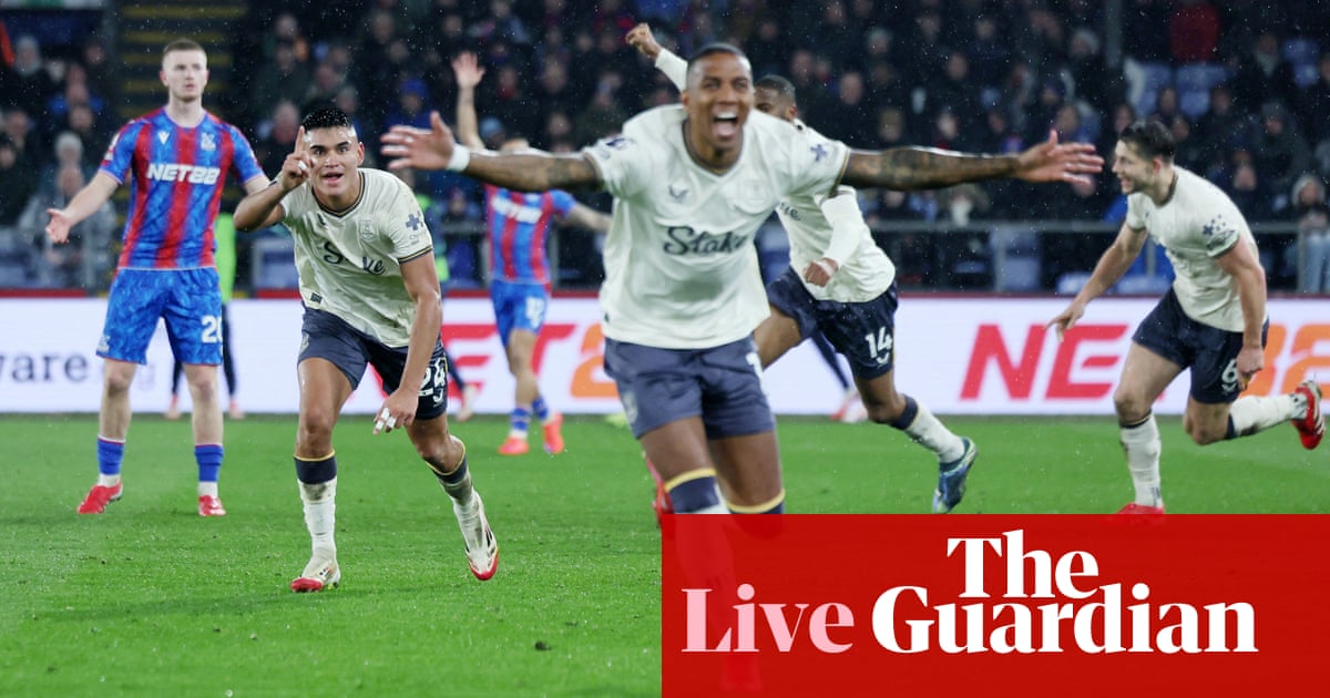 Crystal Palace 1-2 Everton: Premier League – as it happened