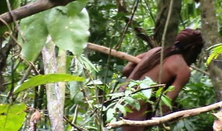 Recent image of the last known survivor of an uncontacted tribe in the Amazon state of Rondônia, spotted for first time in more than two decades
