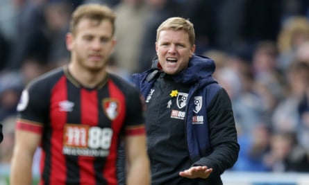 Eddie Howe (right) has seen his Bournemouth side concede more than any Premier League side outside the bottom five.