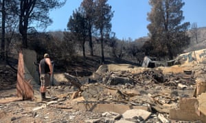 The aftermath of the Lake fire at Brittny Daskey’s house.