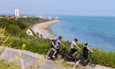 An arty weekend in … Eastbourne, East Sussex | sussex holidays 4 Cycling on a coastal track to the west of Eastbourne.