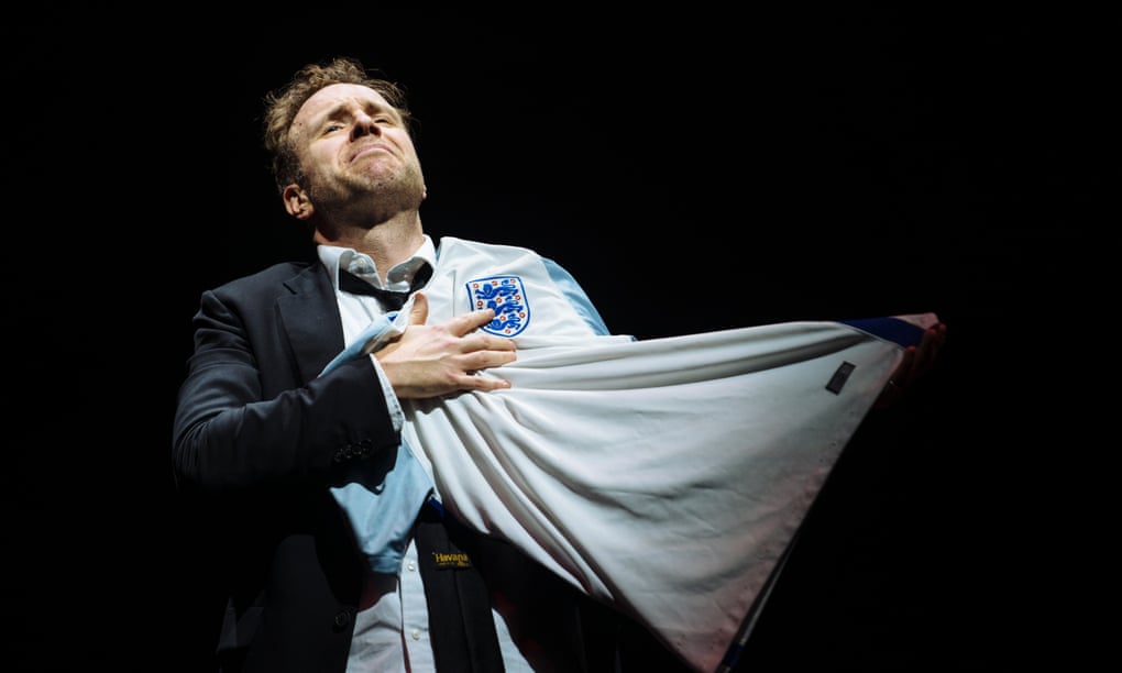 Rafe Spall in Death of England, by Clint Dyer &amp; Roy Williams, at the National Theatre.