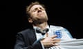 Rafe Spall in Death of England at the National Theatre, London, in 2020.