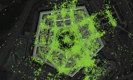 Smartphone data providing the precise location of thousands of Americans in secure facilities like the Pentagon.