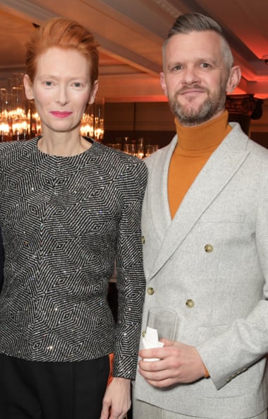 Roberts with Tilda Swinton, as she receives a BFI Fellowship in March 2020.