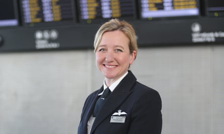 Senior First Officer Helen MacNamara from British Airways, photographed at T5, London Heathrow on 11 March 2015