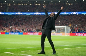 Atlético Manager Diego Simeone is pretty pleased to go ahead.