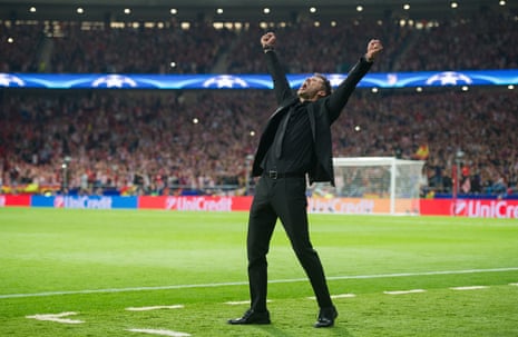 Atlético Manager Diego Simeone is pretty pleased to go ahead.